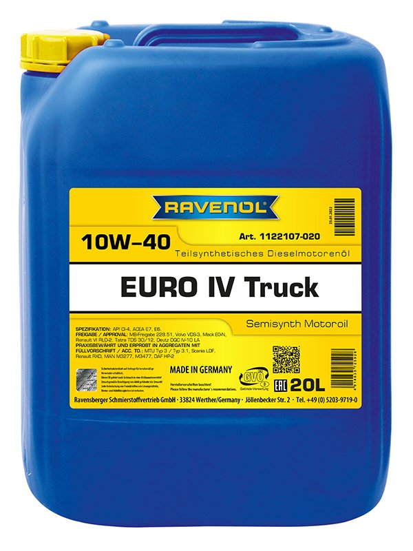 RAVENOL EURO IV Truck SAE 10W-40 20L