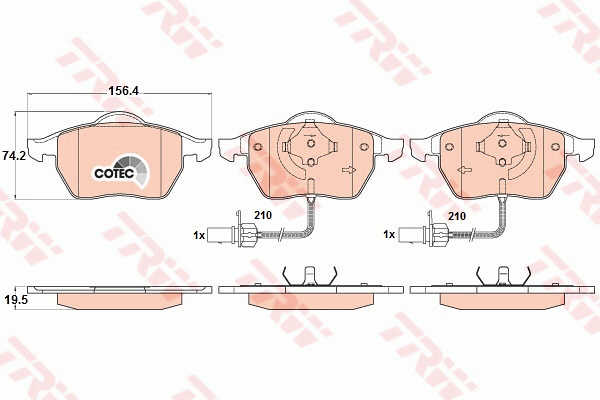 DISK PL. VW/AUDI A4/A6/PASSAT B-5 POLUOKRUGLI DZEK.