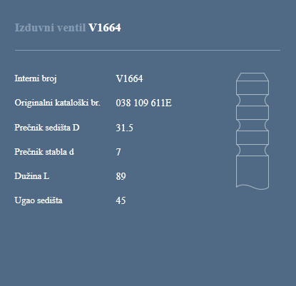 AUTOVENTIL V1664 IZ.VEN.VW TOURAN 1.9 TDI