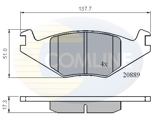 DISK PL. VW G-2 4 ISTE 17.3MM comline SA limicima
