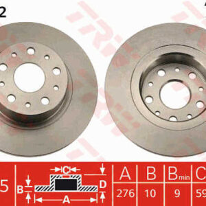 KOCIONI DISK ALFA ROMEO 166 276MM ZADNJI trw