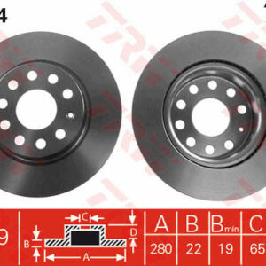 KOCIONI DISK VW GOLF V/VI 280 MM.