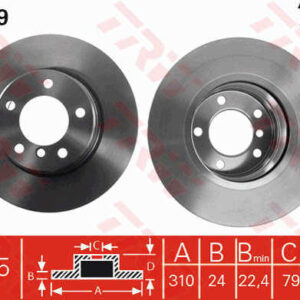 KOCIONI DISK BMW SERIJA 5 310MM VENTILIRAJUCI trw