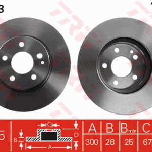 KOCIONI DISK MERCEDES VITO 300 MM 03+ trw