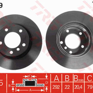 KOCIONI DISK VENT. BMW 1/3 05+ 292 MM trw