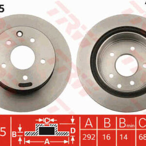 KOC. DISK RENAULT/NISSAN JUKE/KOLEOS 292MM trw