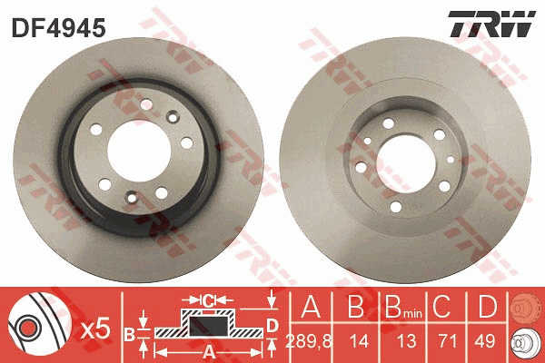 KOCIONI DISK CITROEN JUMPY / PEUGEOT EXPERT 2.0 HDI FI 290MM trw