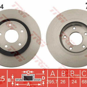 KOCIONI DISK RENAULT/NISSAN KOLEOS/QASHQAI fi 296 08+ trw