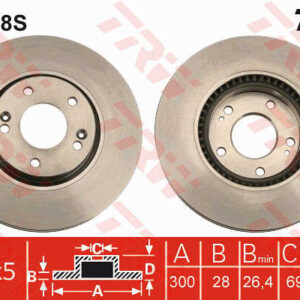 KOCIONI DISK HYUNDAI KIA 300 MM 07+ trw