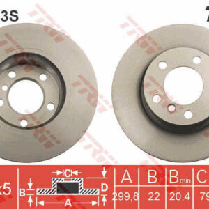 KOCIONI DISK PREDNJI BMW F20/F21 300MM 11+ trw