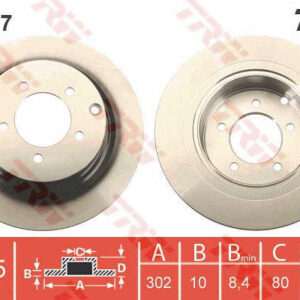 KOCIONI DISK ZAD. PEUGEOT 4008 / CITROEN C-CROSSER trw