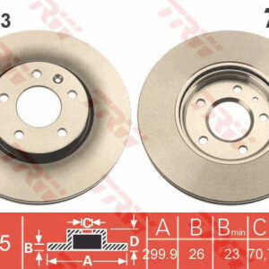 KOCIONI  DISK PREDNJI OPEL ASTRA J 300MM. trw