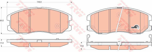 DISK PL. CHEVROLET/OPEL CAPTIVA/ANTARA 06+ trw