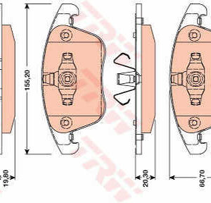 DISK PL. VW/AUDI Q3/TIGUAN/SHARAN 07+ trw