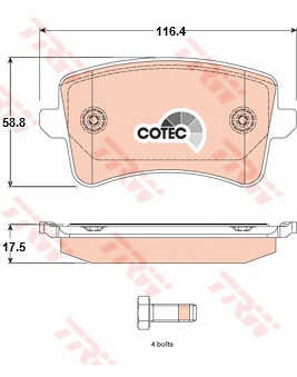 DISK PLOCICE ZADNJE AUDI A4/A5 06+ trw