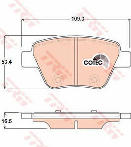 DISK PLOCICE ZADNJE VW/SKODA GOLF VI/SUPERB 06+ trw
