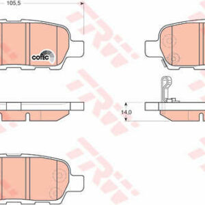 DISK PL.ZAD. RENO KOLEOS NISSAN QUASHQAI trw