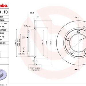 KOCIONI DISKOVI LADA NIVA 272X11 brembo