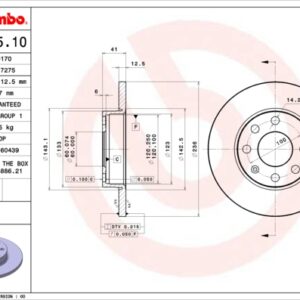 KOCIONI DISK FI 236 MM 4 RUPE OPEL KADETT D E VECTRA A brembo