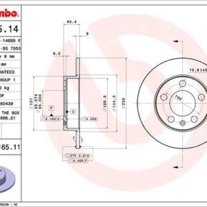 KOCIONI DISK ZAD.VW G-4 brembo