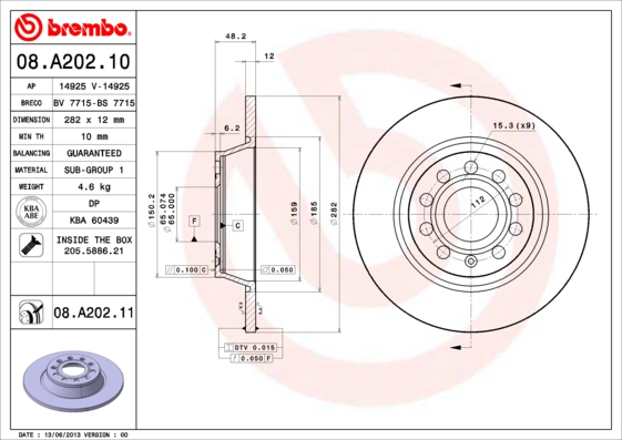 Kocioni disk COATED DISC LINE BREMBO