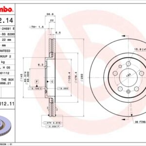 KOCIONI DISK VW GOLF IV AUDI A3 97-05 280 MM brembo