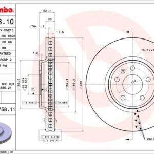 09.a758.10.jpg KOCIONI DISK PREDNJI AUDI A4 A5 A6 Q5 brembo