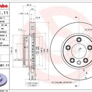 09.c881.11.jpg KOCIONI DISK PREDNJI LIJEVI FI 330 MM VW TOUREG 02-10 G./CAYENNE brebmo