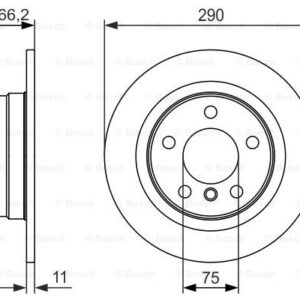 KOCIONI DISK ZADNJI BMW 1 F20/F21 290MM 11+ bosch