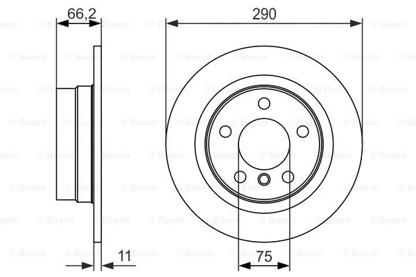 KOCIONI DISK ZADNJI BMW 1 F20/F21 290MM 11+ bosch