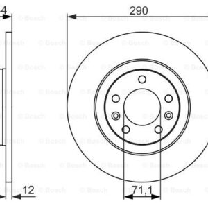 KOCIONI DISK ZADNJI PEUGEOT 508 FI 290 10+ bosch