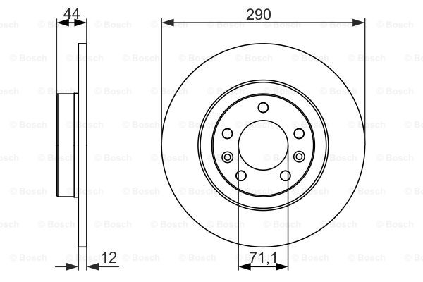 KOCIONI DISK ZADNJI PEUGEOT 508 FI 290 10+ bosch