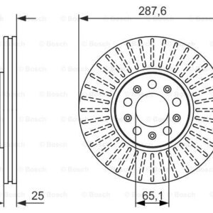 KOCIONI DISK VW FI288 5RUPA GOLF IV/OCTAVIA/A3 bosch