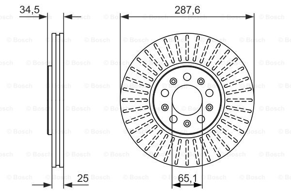 KOCIONI DISK VW FI288 5RUPA GOLF IV/OCTAVIA/A3 bosch