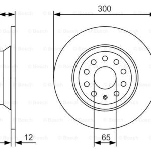 KOCIONI DISK ZADNJI FI 300 MM VW GOLF VII 12+ bosch