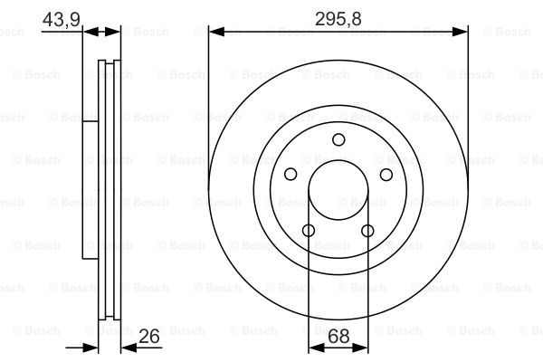 KOCIONI DISK RENAULT RENAULT KOLEOS 296 MM