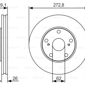 KOCIONI DISK PRED. TOYOTA AURIS 273MM 07-12