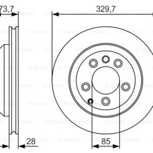 KOCIONI DISK ZAD. VW/AUDI TOUAREG/Q7 FI330MM bosch
