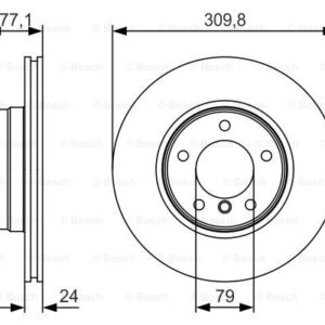 KOCIONI DISK BMW SERIJA 5 310MM VENTILIRAJUCI bosch
