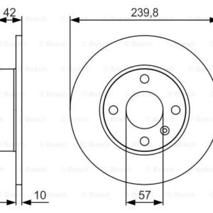 KOCIONI DISK ZAD 240MM OPEL ASTRA G/H. bosch