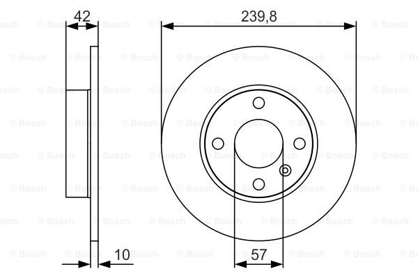 KOCIONI DISK ZAD 240MM OPEL ASTRA G/H. bosch