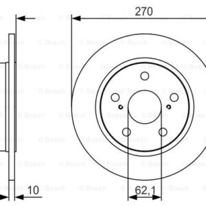 KOCIONI DISK TOYOTA COROLLA/AURIS 270MM ZAD.