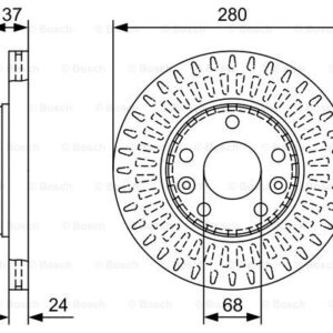 KOCIONI DISK PREDNJI RENAULT/DACIA MEGANE III 280 MM bosch