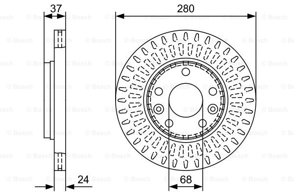 KOCIONI DISK PREDNJI RENAULT/DACIA MEGANE III 280 MM bosch