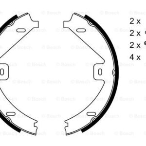 PAKNE RUCNE KOCNICE MERCEDES E KLASA 180X25MM sa oprugicama bosch