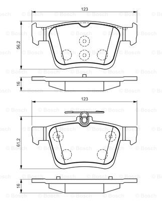 DISK PL. ZAD. VW/AUDI GOLF VII/ A3 12+ Bosch