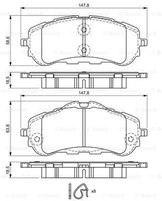 DISK PLOCICE PEUGEOT 308 13+ bosch