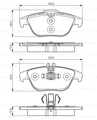DISK PL. ZAD. MERCEDES C/E CLASS 08+