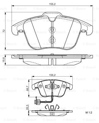 DISK PLOCICE PREDNJE AUDI A4 / A5 07+ bosch