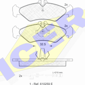 DISK PL. ZAD. MERCEDES SPRINTER/LT 28-35/LT28-46